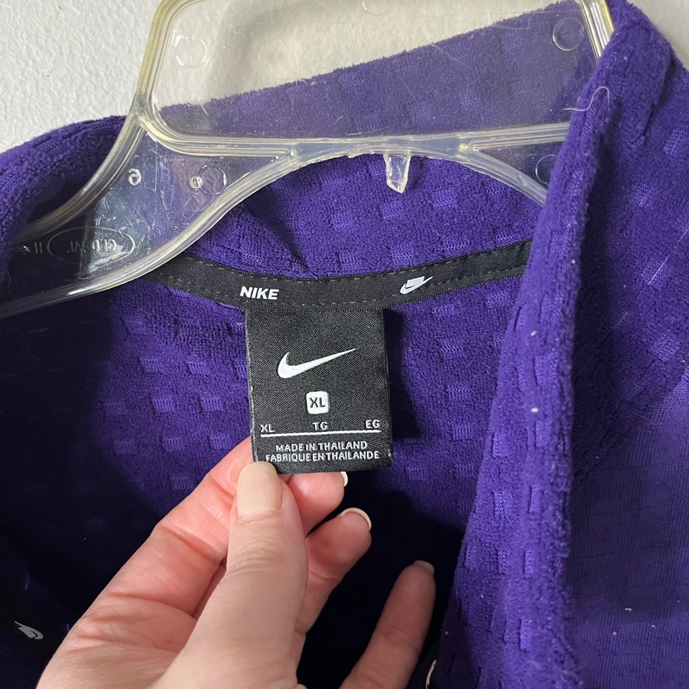 Nike Wild Run Therma Purple Half-Zip Pullover with Neon Accents size xl - Picture 4 of 9
